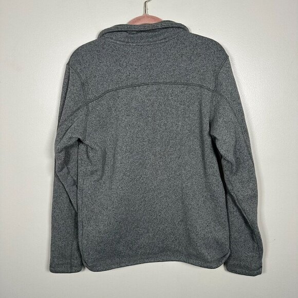 The North Face 1/4 Zip Fleece Long Sleeve Mock Neck Sweatshirt Gray Mens Medium - Picture 8 of 8